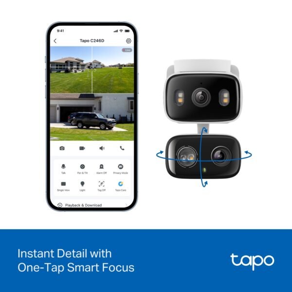 TP-Link Tapo C246D Indoor/Outdoor Dual Lens Pan/Tilt Security Camera - Image 3